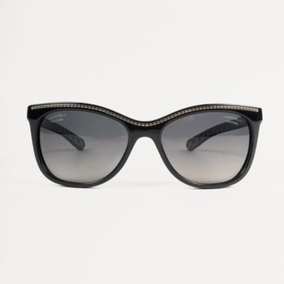 Chanel 6041 Black Cat-Eye Chain Sunglasses main image 4